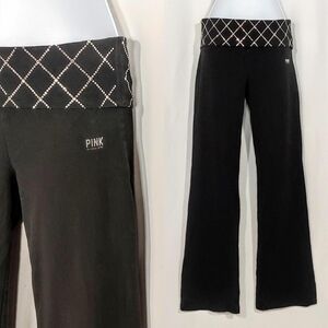 VS PINK fold over McBling flared leggings